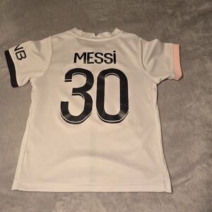 Kids White Soccer Jersey MESSI